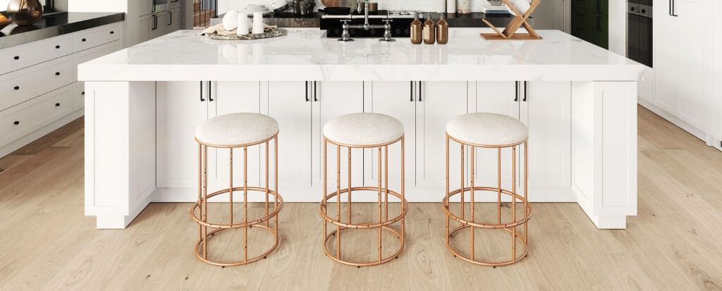 Featuring the Nyx Backless Bar Stools by Wesley Allen