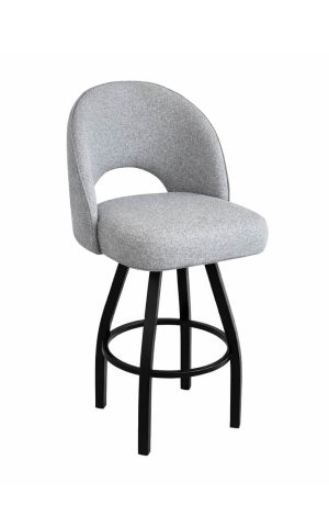 Trendler's T96 Upholstered Modern Swivel Bar Stool with Back
