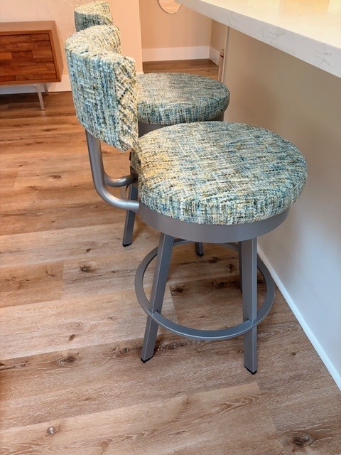 Amisco's Barry Swivel Counter Stools in Customer's Kitchen