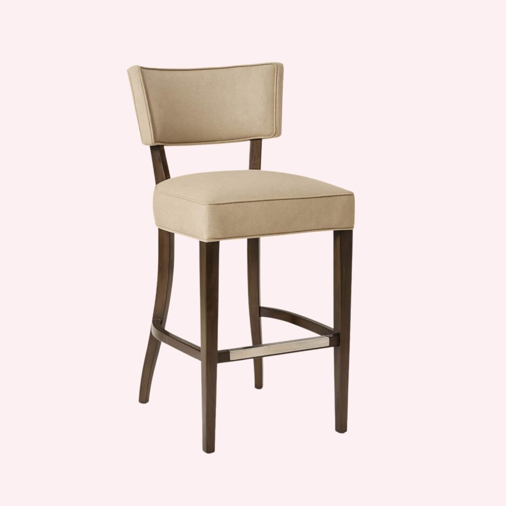 Bar stools with cushioned seats