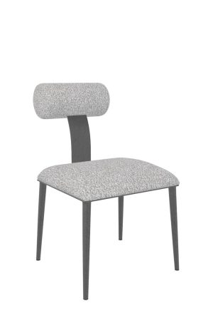 Wesley Allen's Luca Gray Metal Dining Chair with Fabric