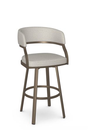 Amisco's Mazzy Bronze Modern Swivel Bar Stool with Arms