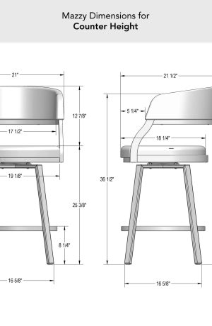 Amisco's Mazzy Counter Height Dimensions