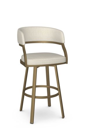 Amisco's Mazzy Gold Swivel Bar Stool with Arms