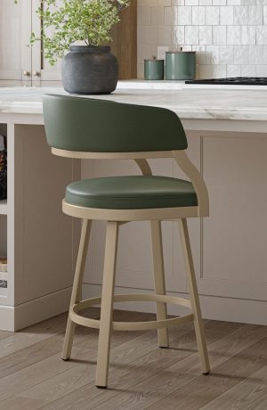Amisco's Mazzy Modern Swivel Bar Stools at the Kitchen Island