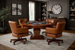 Featuring the Euclid Convertible Poker Table Set by DARAFEEV