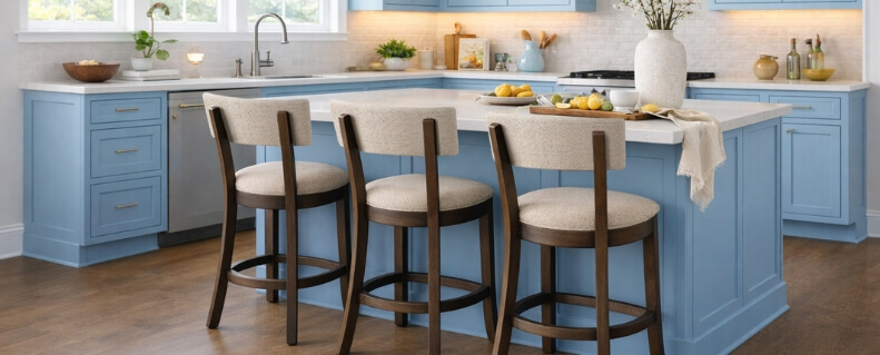 Featuring the Kimberly bar stools