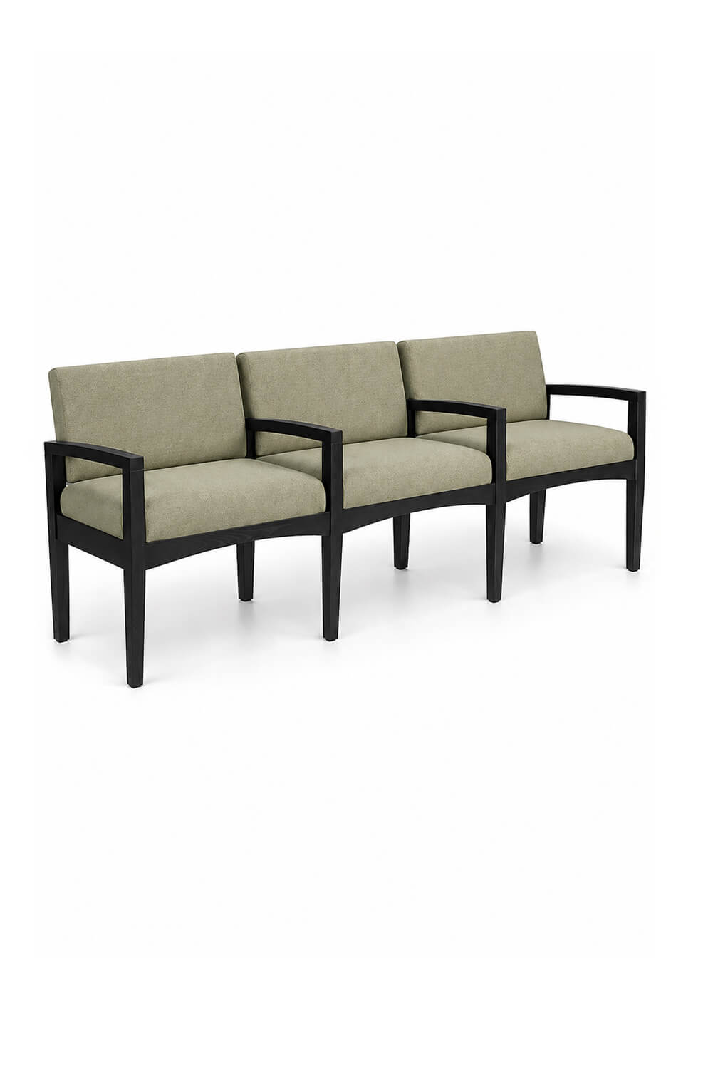 631-3 Wood Upholstered Multi Seat Bench with Back