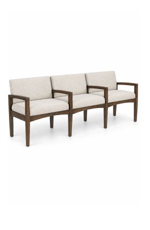 Style Upholstering's 631-3 Luxury Wood Upholstered Multi Seat Bench with Back