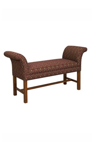 Style Upholstering's 683 Traditional Scroll Upholstered Bench