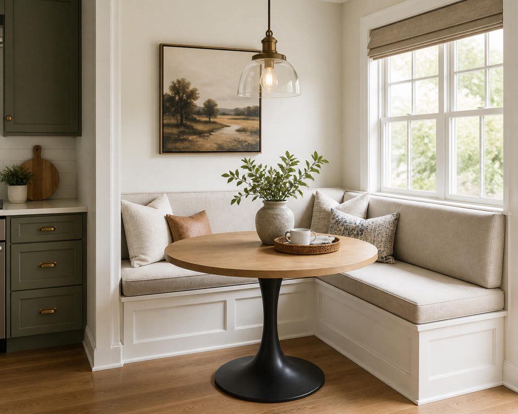 Corner nook with bench seating
