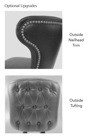 Outside Back Upgrades - Nailhead Trim or Tufting