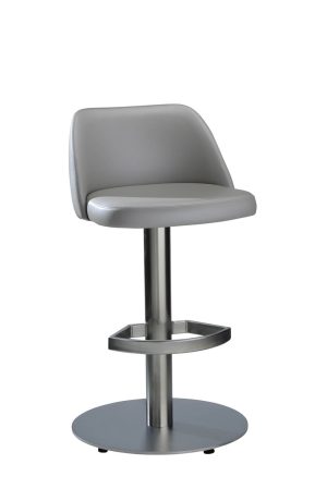 MTS Seating's 8720-30-XM Modern Pedestal Base Swivel Bar Stool with Low Back