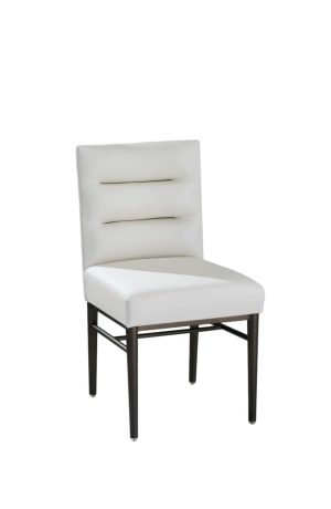 MTS Seating's Billow Contoured Upholstered Metal Dining Chair with 4 Legs