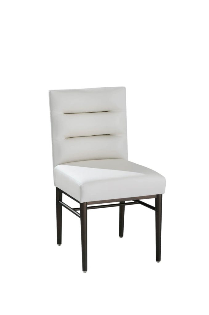 MTS Seating's Billow Contoured Upholstered Metal Dining Chair with 4 Legs