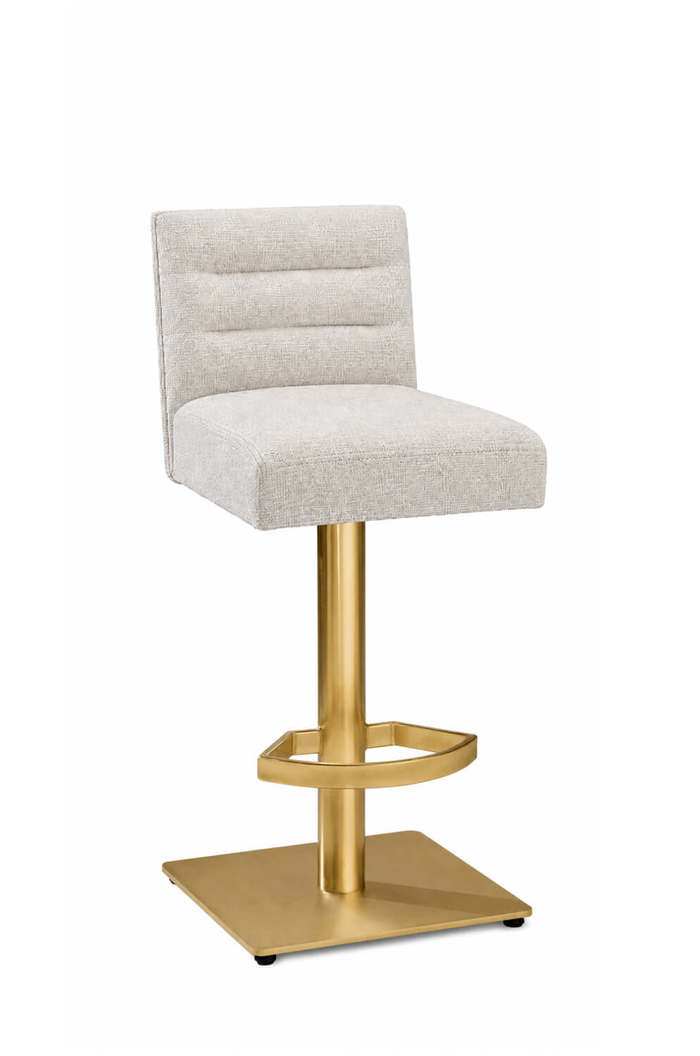 Billow Commercial-Grade Square Pedestal Low Back Bar Stool