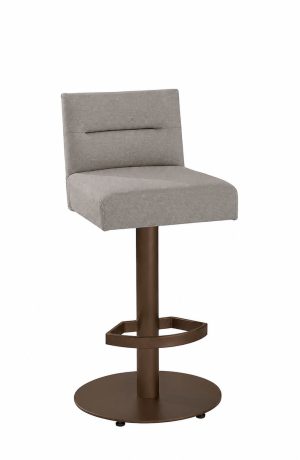 MTS Seating's Billow Pedestal Bar Stool in Bronze