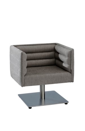 MTS Seating's Billow Square Dining Armchair with Pedestal Base