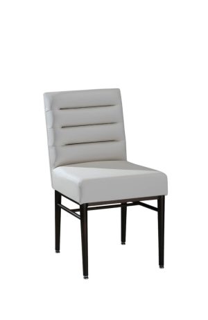 MTS Seating's Billow Square Upholstered Metal Dining Chair with 4 Legs