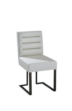 MTS Seating's Billow Square Upholstered Metal Dining Chair with Sled Base