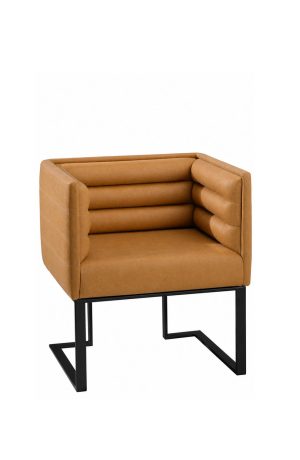 MTS Seating's Black Sled Base Armchair in Leather