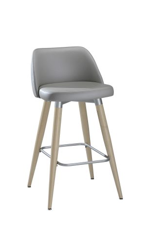 MTS Seating's Emma XM Wood Bar Stool with Low Back