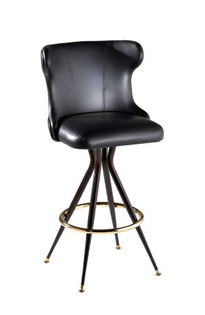 MTS Seating's Legacy Upholstered Swivel Bar Stool with Back - 316-K