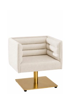 MTS Seating's Modern Armchair with Gold Pedestal Base