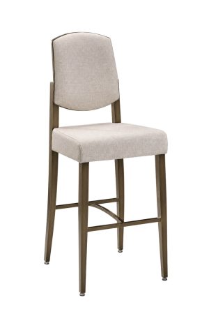 MTS Seating Poize Brown Bar Stool with Padded Back and Seat