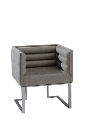 MTS Seating's Square Sled Base Armchair Upholstered in Gray