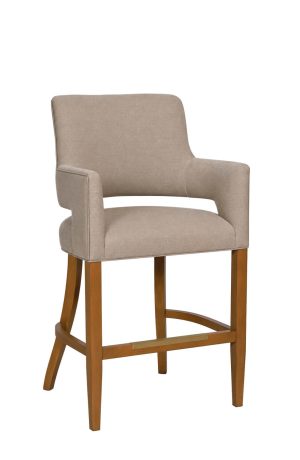 1212 BS Upholstered Wood Barstool with Arms