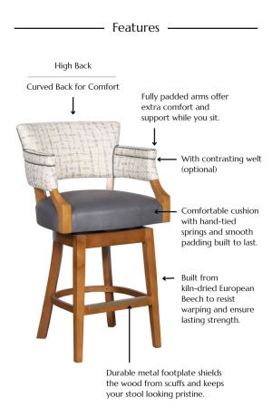 Features of the 6707 Bar Stool