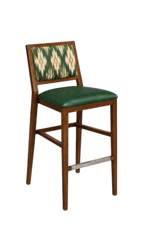 Contract Grade Brown Modern Bar Stool Upholstered Green - Bexley