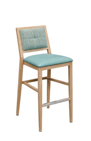Bexley Contract Grade Upholstered Bar Stool with Back, 500 lb Weight Capacity