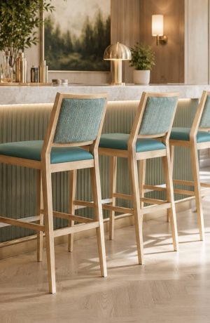 IH Seating's Bexley Scandinavian Bar Stools in Modern Restaurant Bar