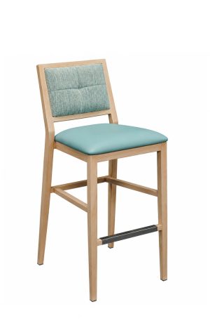 IH Seating's Contract Grade Bexley Wood Grain Bar Stool with Back