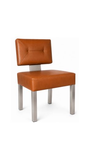 London Silver Side Chair in Vinyl