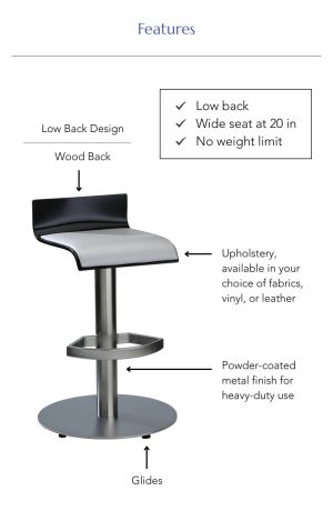Moderne Bar Stool Features