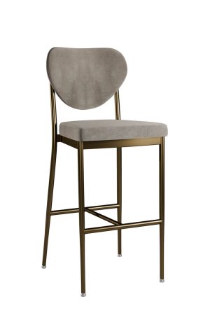 MTS Seating's Arlo Bronze Bar Stool Upholstered with Back