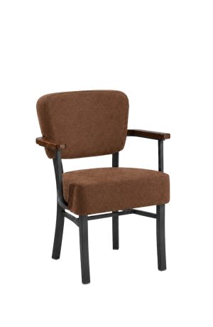 MTS Seating Dine Focus Brown Upholstered Dining Armchair