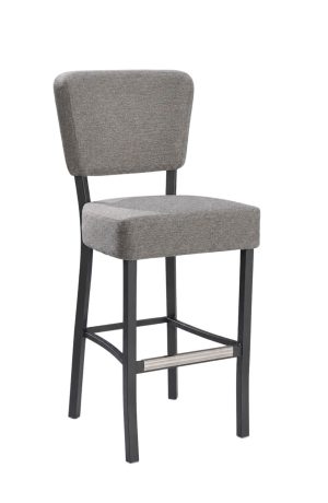 MTS Seating's Gray Bar Stool Upholstered - Dine Focus