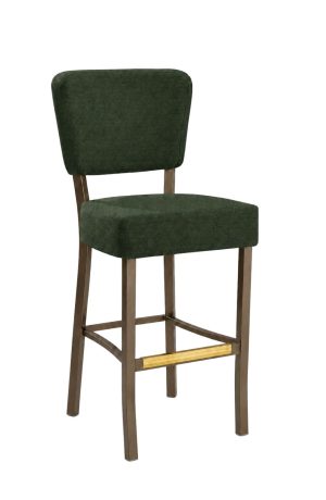 MTS Seating Green Bar Stool Upholstered - Dine Focus