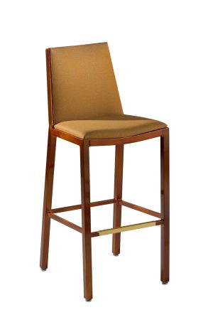 MTS Seating's Micah Upholstered Traditional Bar Stool with Back