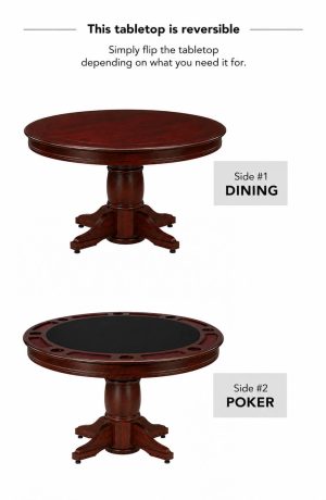 Reversible Poker Table Dining/Poker Side - Darafeev - Algonquin