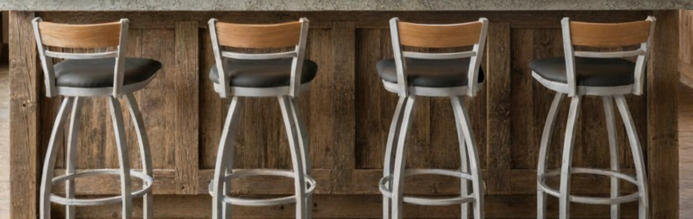 Featuring the Revelle swivel stools by Holland