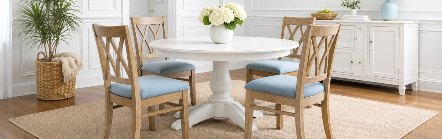 Featuring the Bristol dining chairs by Simply Amish