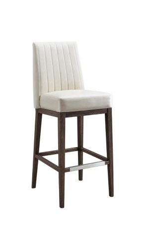 Upholstered Contract Grade Bar Stool with Vertical Quilted Back - Valora - IH Seating