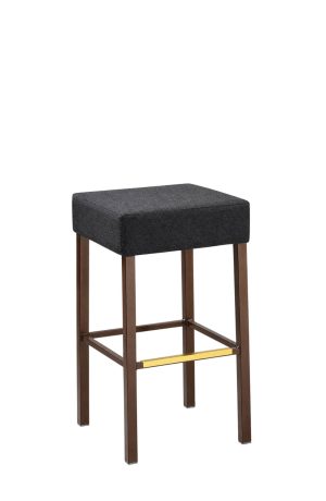 Bronze Metal Backless Bar Stool with Square Seat - MTS Seating - 919-DES