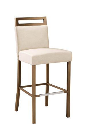 Bronze Modern Metal Bar Stool with Handle Back - MTS Seating - Kilo