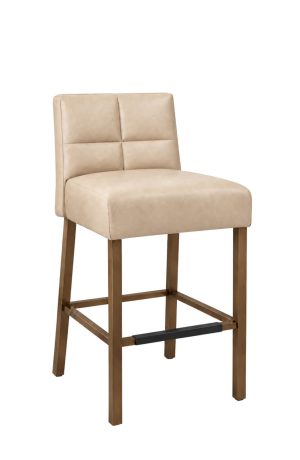 Brown Modern Low Back Bar Stool - Celia - MTS Seating